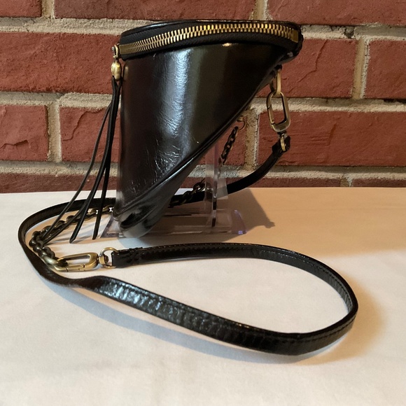 HOBO Foster Black Leather Convertible Crossbody Bag NWOT - Picture 12 of 14
